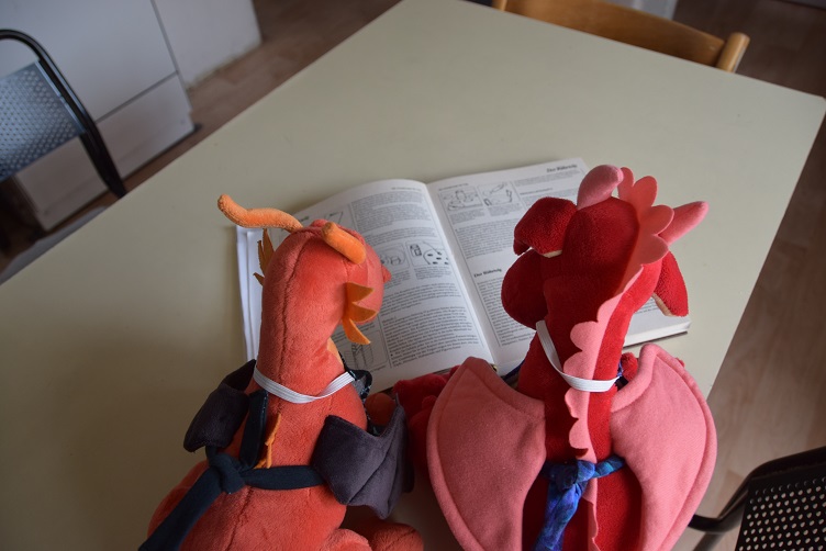 Eldur und Rosa lesen das Backbuch