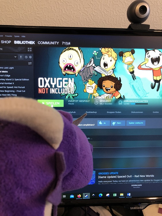 Violetta spielt Oxygen not included