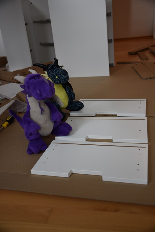 Kiwii und Violetta bauen Schubladen