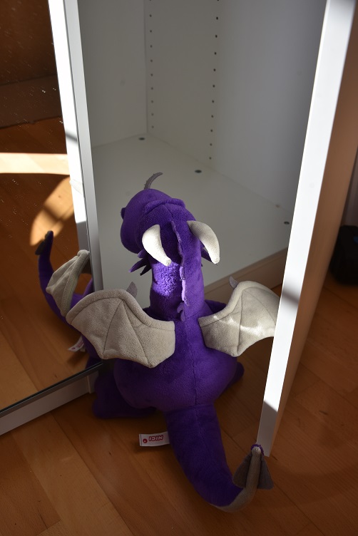 Violetta guckt in den Schrank