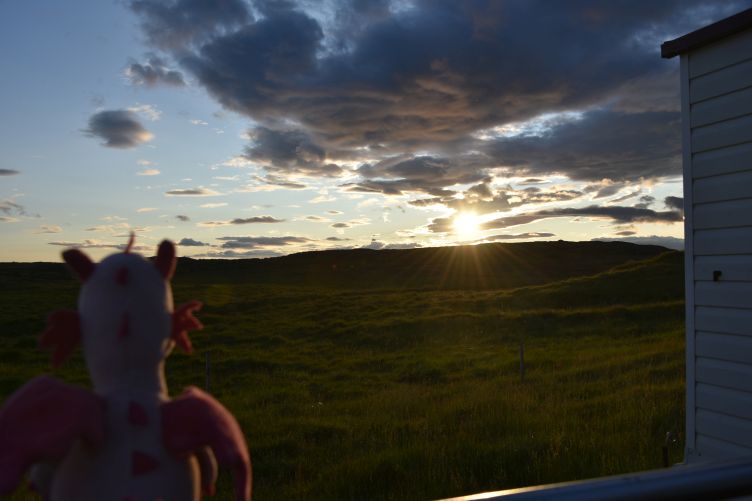 Sonnenuntergang bei Borgarnes