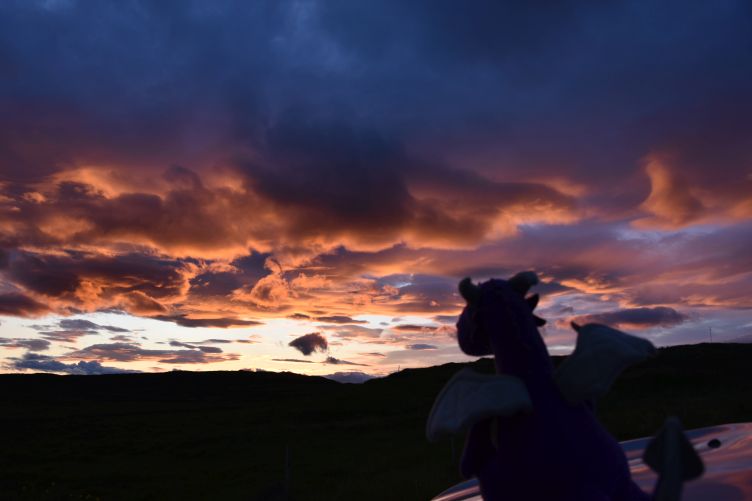 Sonnenuntergang bei Borgarnes
