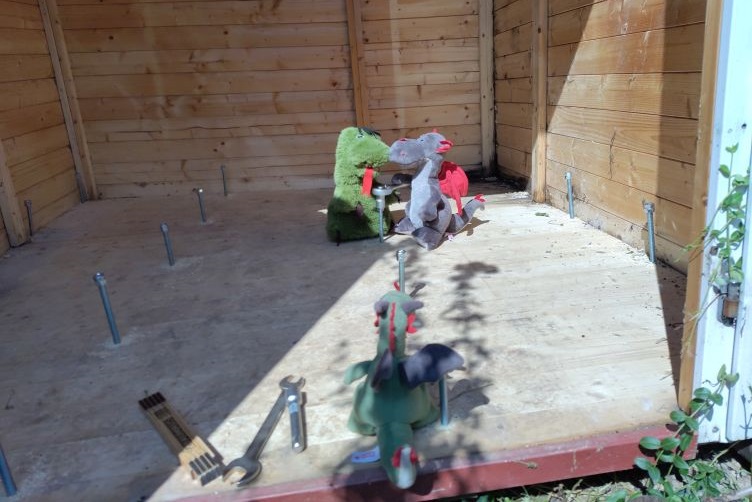 Begradigung der Gartenhütte