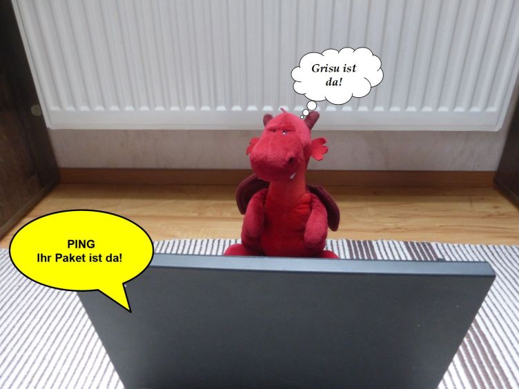 Aegon wird benachrichtigt, dass das Paket da ist