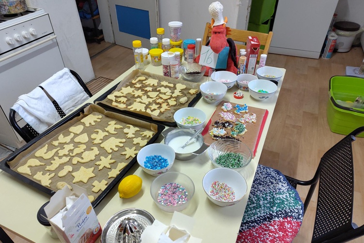 Eldur backt Butterplätzchen