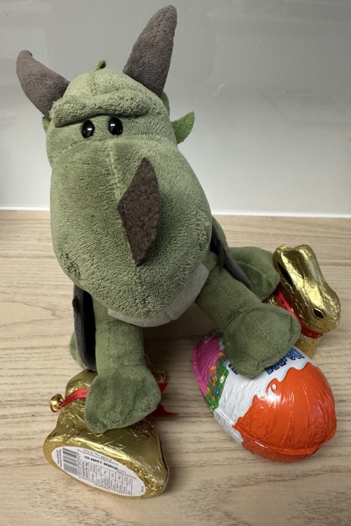 Grünling mit Schokolade